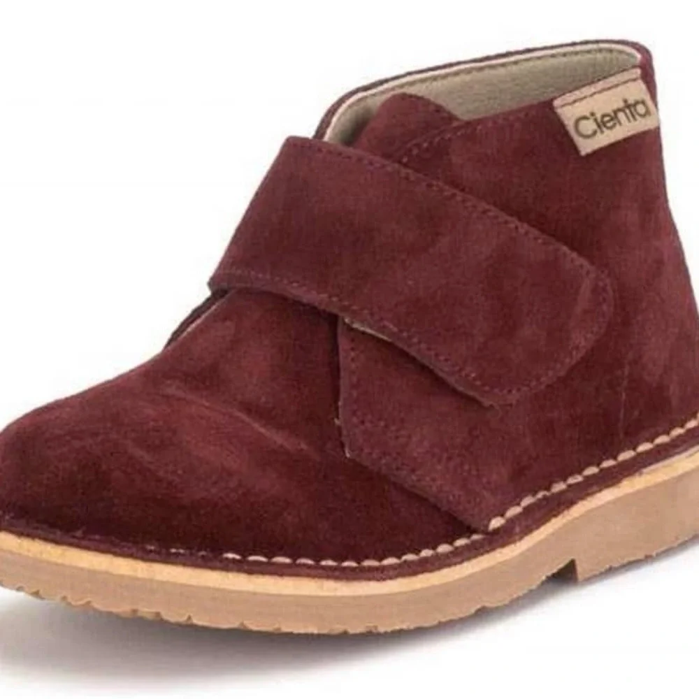 Cienta Kids Boots - Deep Red Suede - Picture 3 of 7